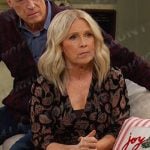 Jennifer’s black paisley print dress on Days of our Lives