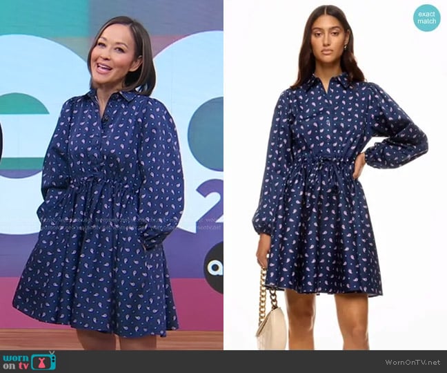 Kate Spade Paisley Millie Dress worn by Eva Pilgrim on Good Morning America