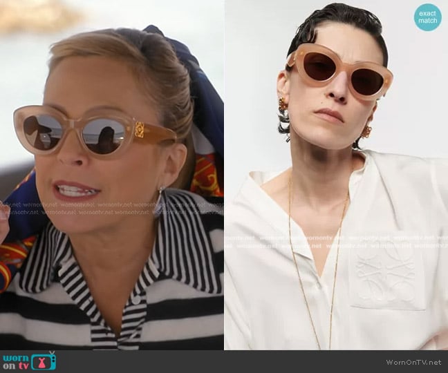 Loewe Anagram Cat-Eye Sunglasses worn by Sutton Stracke on The Real Housewives of Beverly Hills