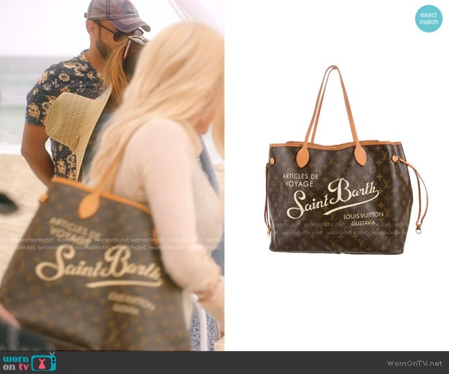 Louis Vuitton Monogram Canvas Cabas Neverfull Saint Barth Tote worn by Erika Jayne on The Real Housewives of Beverly Hills