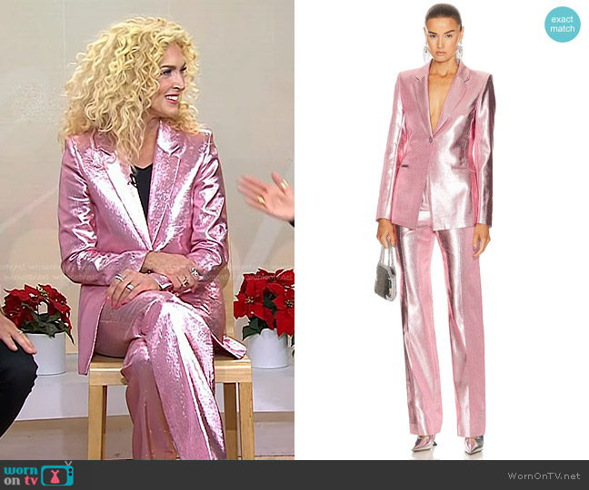 Rabanne Metallic Blazer and Pant worn by Kimberly Schlapman on Today