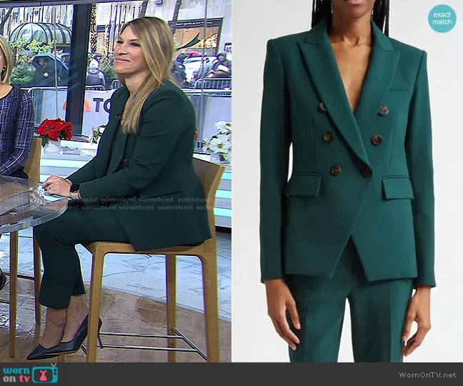 Veronica Beard Miller Dickey Jacket in Pine worn by Dr. Shelby Harris on Today