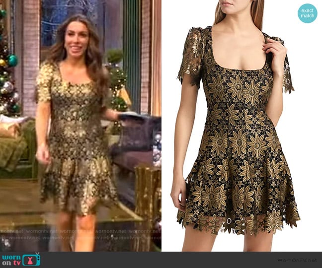 Milly Ilisa Metallic Guipure Lace Minidress worn by Alyssa Farah Griffin on The View