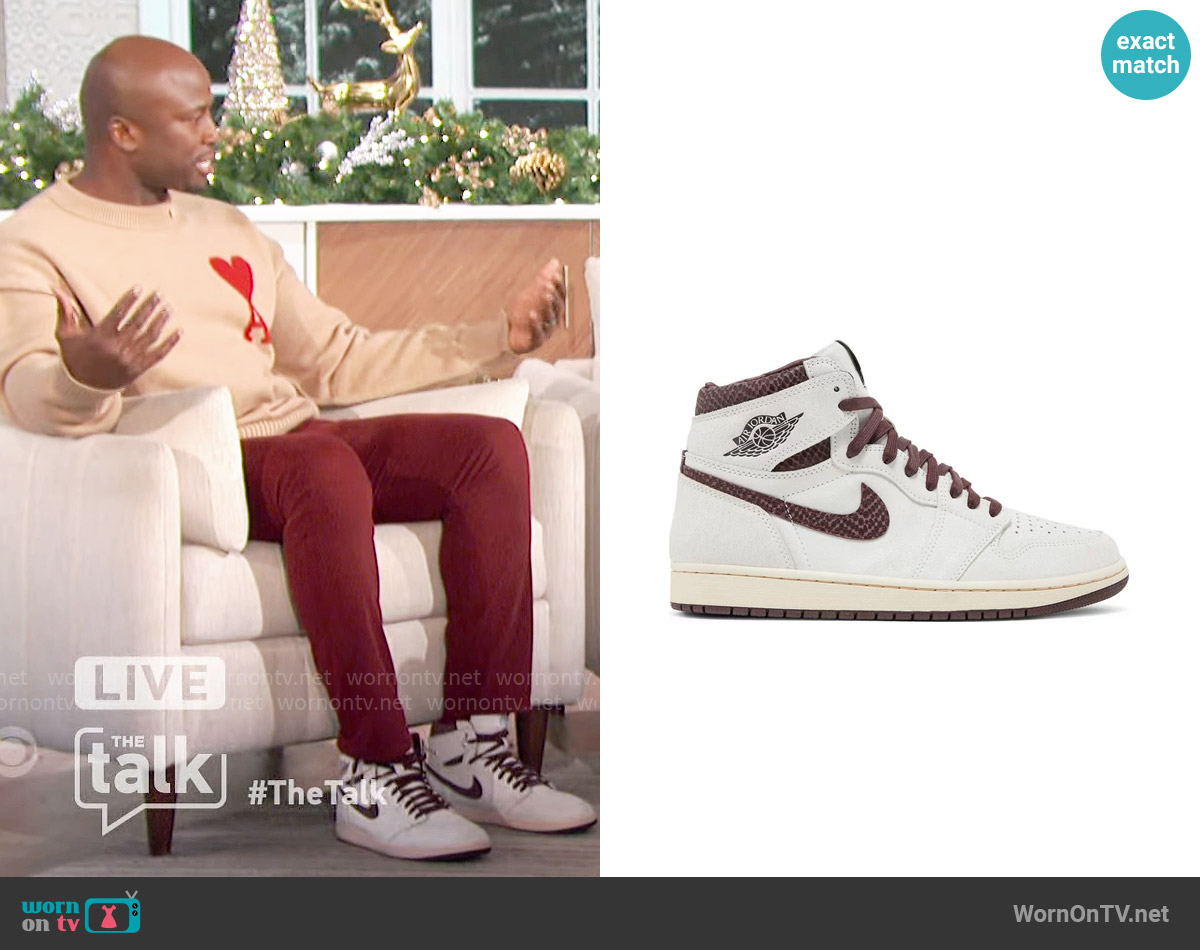 Nike Air Jordan 1 x A Ma Maniére Sneaker worn by Akbar Gbajabiamila on The Talk