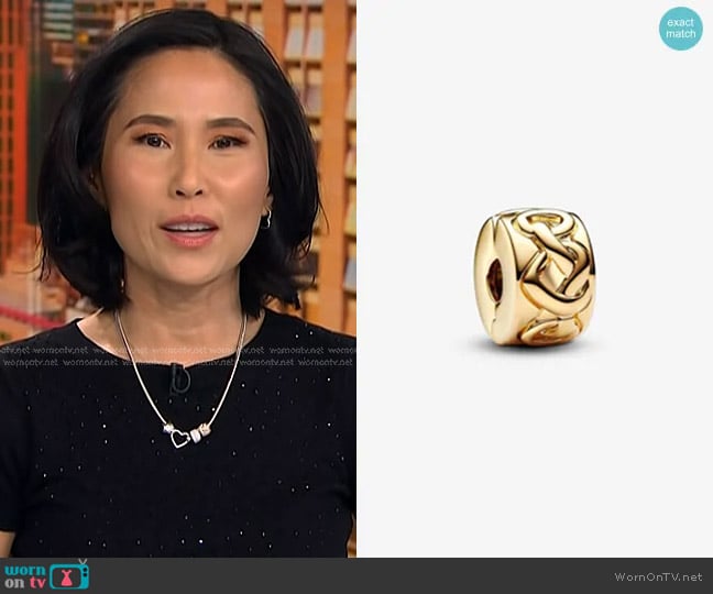 Pandora Metallic Red Heart Charm worn by Vicky Nguyen on NBC News Daily