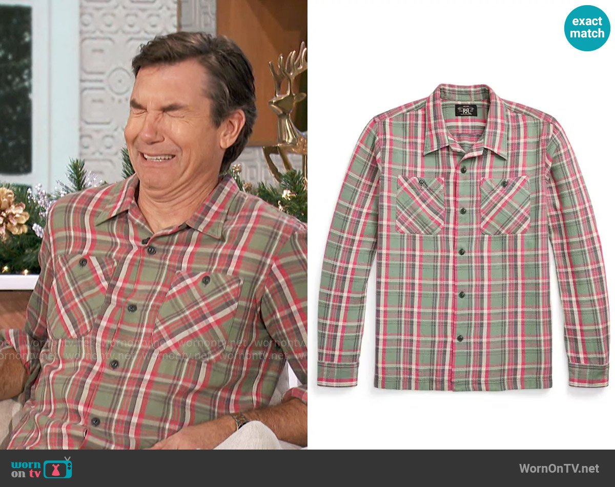 RRL Monterrey Camp Shirt worn by Jerry O'Connell on The Talk