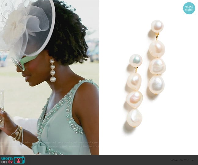 Shashi Ciel Earrings worn by Venita Aspen on Southern Charm