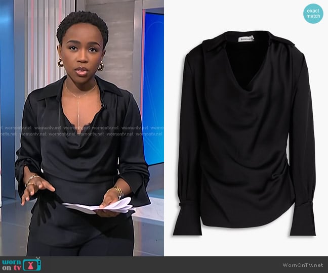 Simkhai Symone Top worn by Zinhle Essamuah on NBC News Daily