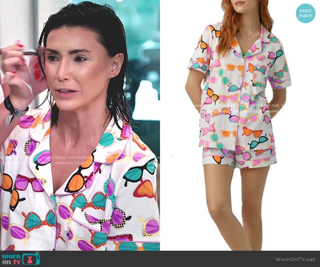 BedHead Pajamas Sunglasses Print Shorts Pajama Set worn by Bronwyn Newport on The Real Housewives of Salt Lake City