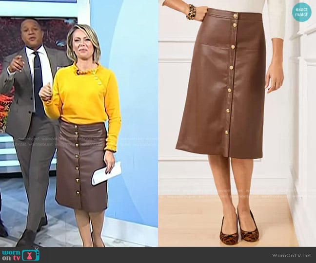 Talbots Faux Leather Skirt worn by Dylan Dreyer on Today