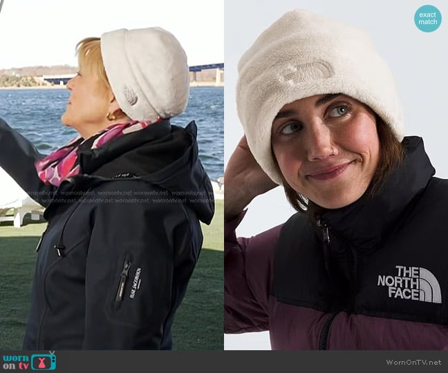 The North Face Osito Beanie in White Dune worn by Anne Thompson on Today