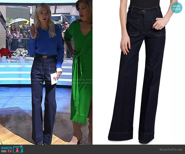 Dark Indigo Rinse by Victoria Beckham Alina Jeans worn by Zanna Roberts Rassi on Today