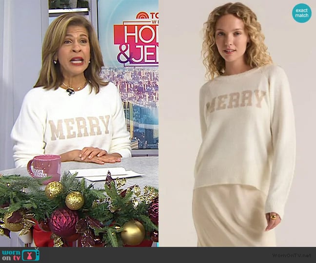 Hoda’s white Merry sweater on Today