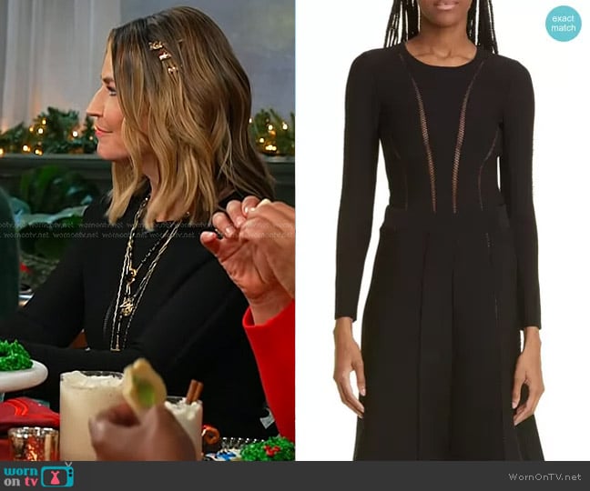 Zimmermann Luminosity Paneled Knit Top worn by Savannah Guthrie on Today