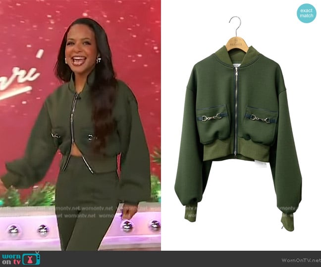 Adeam Bomber Jacket worn by Christina Milian on Sherri