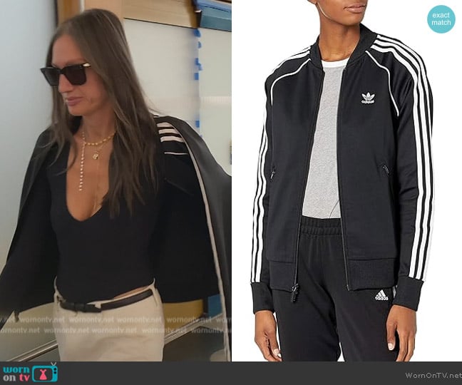 Jenna’s black Adidas jacket on RHONY