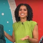 Adriana Diaz’s long green dress on CBS Mornings