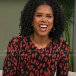 Adriana Diaz’s red leopard print dress on CBS Mornings