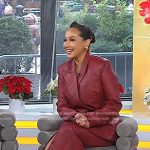 Adrienne Bailon-Houghton’s red leather blazer and skirt on Today