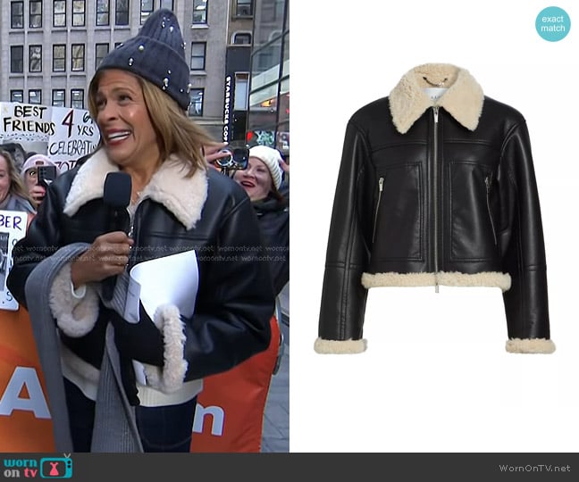 A.L.C. Avery Faux Leather & Sherpa Jacket worn by Hoda Kotb on Today