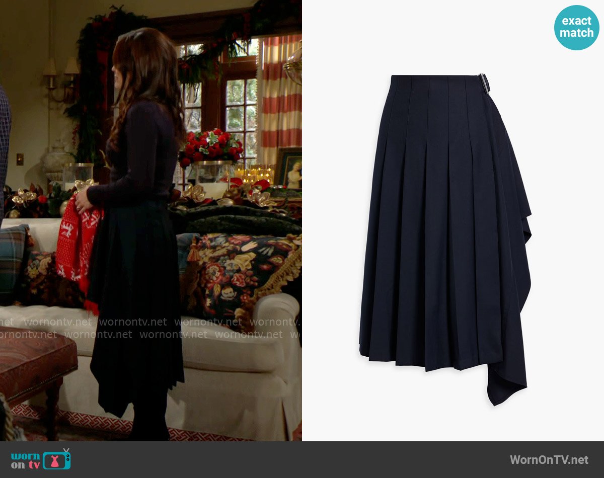 A.L.C. Wayland Skirt worn by Chelsea Lawson (Melissa Claire Egan) on The Young and the Restless