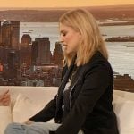 Alexandra Breckenridge’s embellished jeans and black pumps on The Drew Barrymore Show