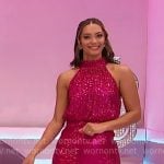 Alexis’s pink sequin dress on The Price is Right