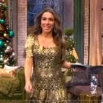 Alyssa’s gold metallic floral minidress on The View