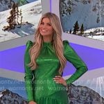 Amber’s metallic green mini dress on The Price is Right