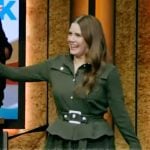 Amy Adams’s green belted jacket on Live with Kelly and Mark