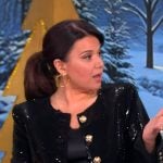 Ana’s black sequin cardigan and pants on The View