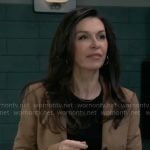 Anna’s camel jacket on General Hospital