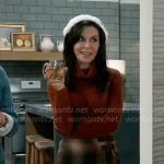 Anna’s plaid fringed wrap skirt on General Hospital