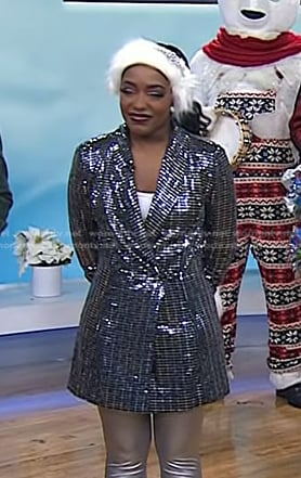 Ariel Dykes's metallic blazer dress on Today