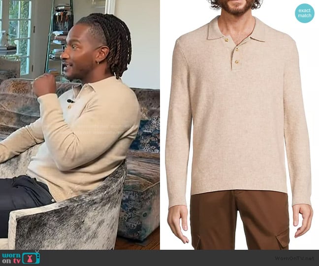 ATM Anthony Thomas Melillo Polo Sweater worn by Scott Evans on Access Hollywood