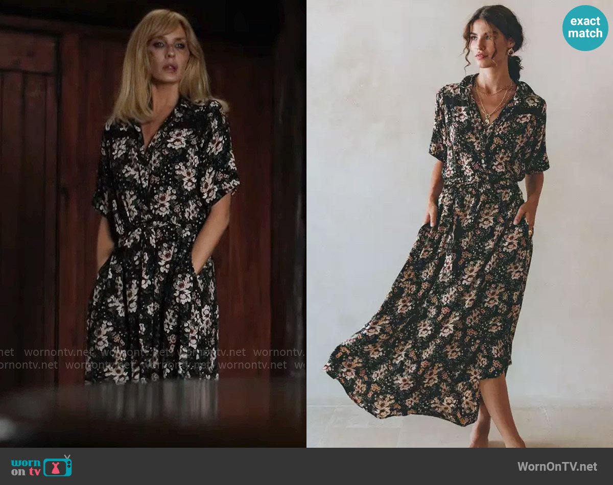 Aura the Label Etoile Dress worn by Beth Dutton (Kelly Reilly) on Yellowstone