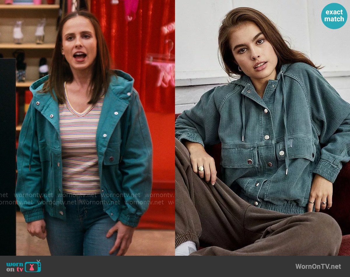 BDG at Urban Outfitters Rowan Jacket worn by Kimberly Finkle (Pauline Chalamet) on The Sex Lives of College Girls