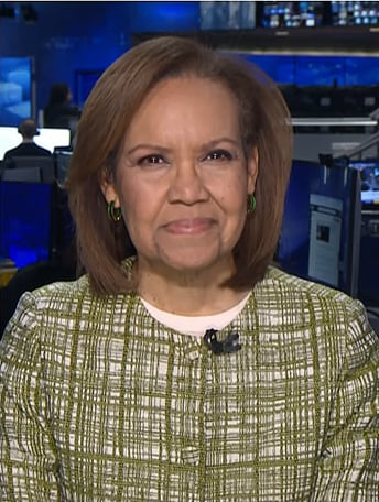 Bertha Coombs's green tweed jacket on NBC News Daily