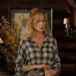 Beth’s checked shirt and denim skirt on Yellowstone