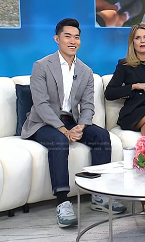 Brian Cheung's blue and grey sneakers on Today