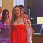 Britani’s red sequin mini dress on The Real Housewives of Salt Lake City