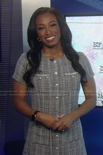 Brittany’s grey tweed dress on Good Morning America