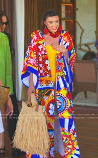 Bronwyn's multicolor printed robe on The Real Housewives of Salt Lake City