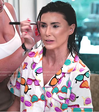 Bronwyn's sunglasses print pajamas on The Real Housewives of Salt Lake City