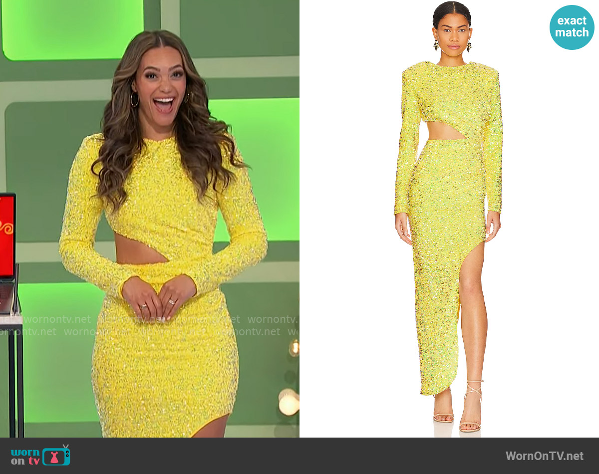 Bronx and Banco Ricky Gown worn by Alexis Gaube on The Price is Right