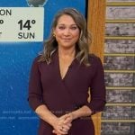 Ginger's brown wrap dress on Good Morning America
