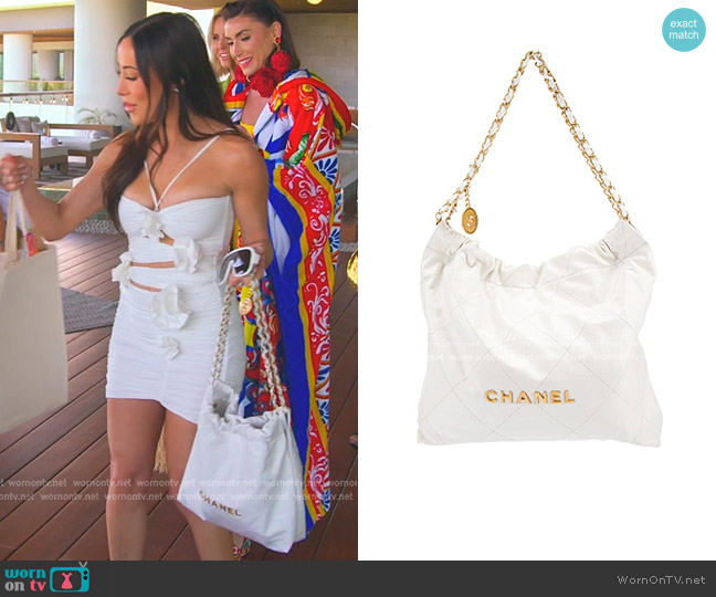 Chanel 22 Small Handbag worn by Angie Katsanevas on The Real Housewives of Salt Lake City