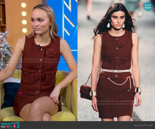 Chanel Métiers d’art Collection worn by Lily-Rose Depp on Good Morning America