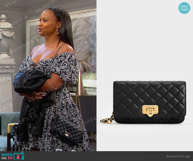 Chanel’s black quilted bag on Days of our Lives