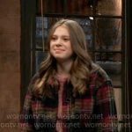 Charlotte’s plaid jacket on General Hospital